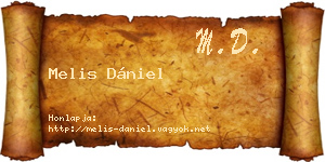Melis Dániel névjegykártya